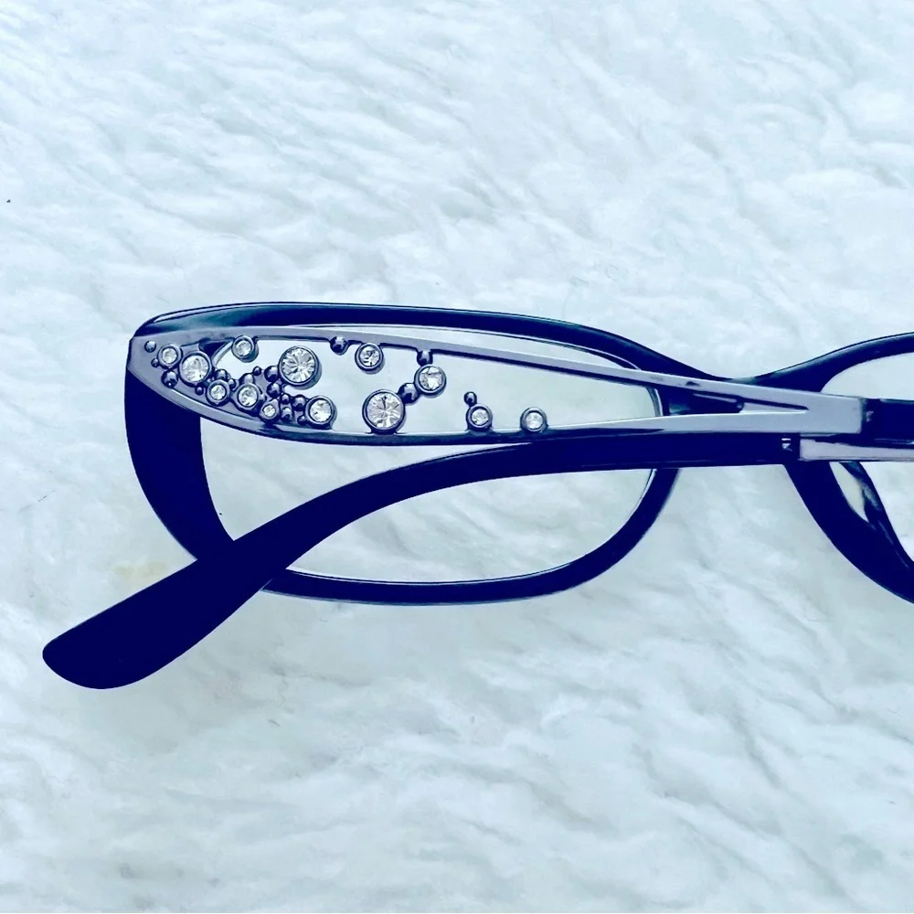 Badgley Mischka 2660 Black Corina Plastic/Metal Eyeglasses Frame Only w/ case